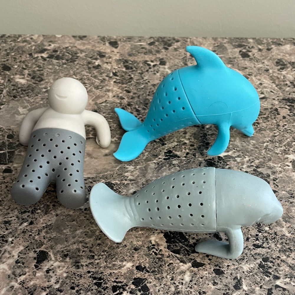NWOT 3 silicone loose leaf tea diffusers